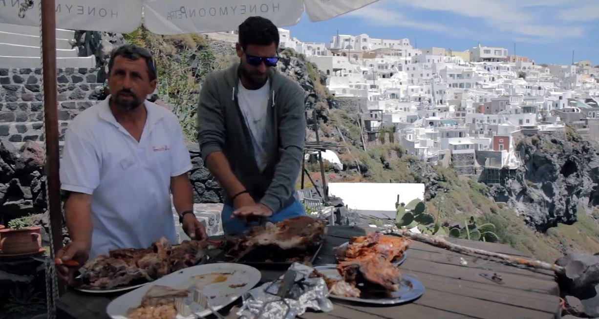The Santorini Project: Easter Sunday in a luxury hotel,in a family,in a traditional restaurant!